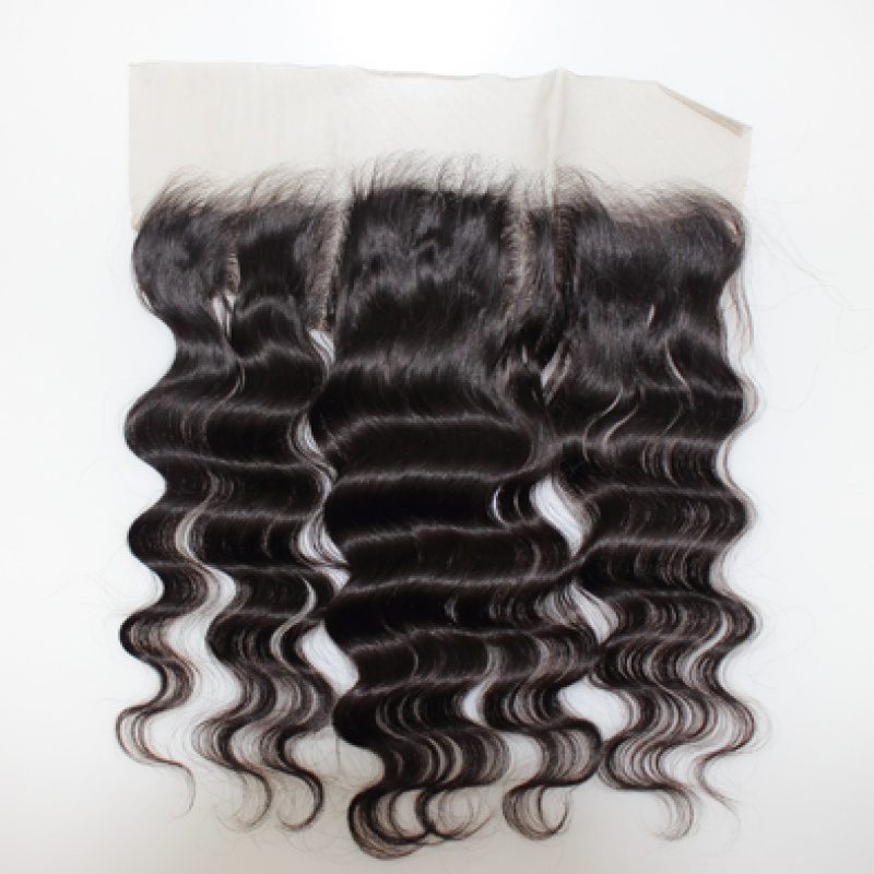 100% Hand Tied Ear to Ear 13x4 Loose Wave Swiss Lace/Transparent Lace/HD lace Frontal Closure Brazilian hair