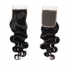 Fab hair Loose Deep Human hair natural color Brazilian Hair Weaving 3bundles with free part closure