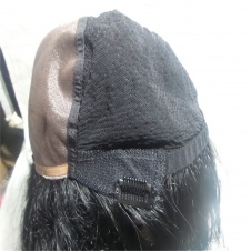 Silky Straight Customized Natural Scalp Mono wigs Glueless Brazilian Remy Virgin Human Hair Wig For Black Women