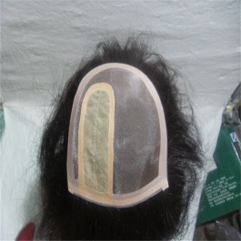 Women Toupee Lace&PU Top Hairpieces Mononet Virgin Remy Hair Closure simulation of The Scalp 13.5cmx12cm