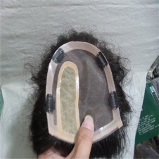 Women Toupee Lace&PU Top Hairpieces Mononet Virgin Remy Hair Closure simulation of The Scalp 13.5cmx12cm