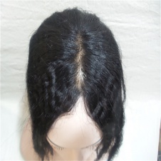 14.5cmx14cm Straight #1 PU WIGS comfortable natural scalp Full Lace Wigs Virgin Brazilian hair