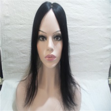 European Virgin Hair Pretty Straight Wig Class Invisible Mono wig 13.5cmx12cm Complete Full Lace Top Wigs