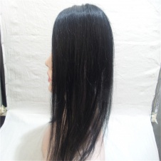 European Virgin Hair Pretty Straight Wig Class Invisible Mono wig 13.5cmx12cm Complete Full Lace Top Wigs