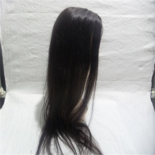 100% Human Hair clip top hairpieces 14cm×12cm The Simulation Of The Scalp  Straight Hair color #1B Can design custom
