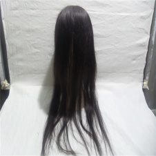 100% Human Hair clip top hairpieces 14cm×12cm The Simulation Of The Scalp  Straight Hair color #1B Can design custom