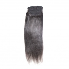 Silky bone Straight wrap around ponytail with clip virgin remy hair