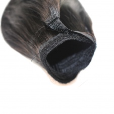 Silky bone Straight wrap around ponytail with clip virgin remy hair
