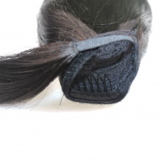 Silky bone Straight wrap around ponytail with clip virgin remy hair