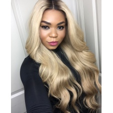 T1B/613 two tone ombre dark roots blonde body wave 100% Remy human hair 3pcs deals