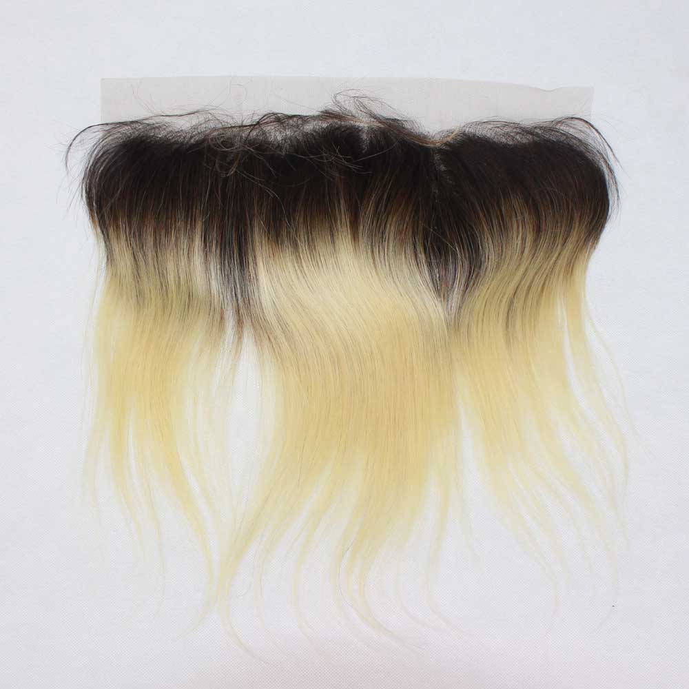 Ombre Dark Root 1b 613 Platinum Blonde Straight 13x4 Ear To Ear