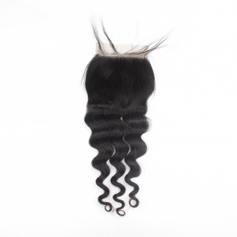 100% Unprocessed Virgin Brazilian Loose Deep Wave Human Hair 4x4 Free Part Swiss Lace/Transparent LACE/HD Lace