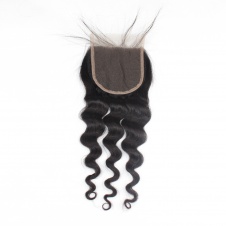 100% Unprocessed Virgin Brazilian Loose Deep Wave Human Hair 4x4 Free Part Swiss Lace/Transparent LACE/HD Lace