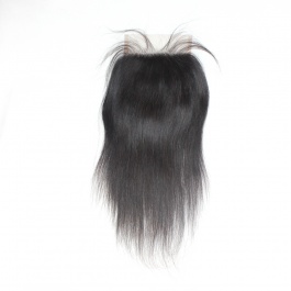 Elesis Virgin Hair 5x5 Swiss/Transparent /HD lace Closure  Raw Virgin Straight Human Hair Closure with Baby Hair