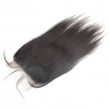 Elesis Virgin Hair 5x5 Swiss/Transparent /HD lace Closure  Raw Virgin Straight Human Hair Closure with Baby Hair