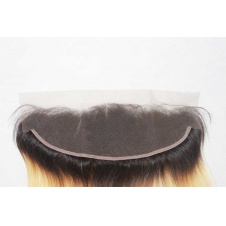 Ombre Dark Root 1b/613 Platinum Blonde Straight 13x4 Ear to Ear Lace Frontal Closure