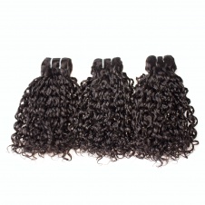 Elesis hair extensions new hairstyle double drawn thick bundles 3pcs small bouncy spring pixie curly remy human hair