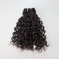 Elesis hair extensions new hairstyle 1pcs double drawn Pixie Curly small bouncy spring curly remy human hair