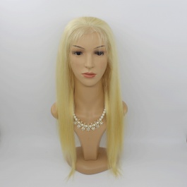 Elesis Virgin Hair 100% hand-tie Blonde Virgin human hair straight glueless 150% Density full lace wig
