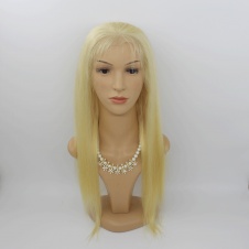 Elesis Virgin Hair 100% hand-tie Blonde Virgin human hair straight glueless 150% Density full lace wig
