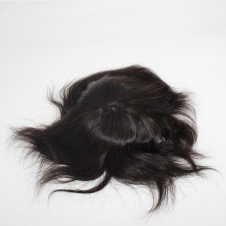 Men's toupee Swiss lace+mono net+PU edge hair length 6inch