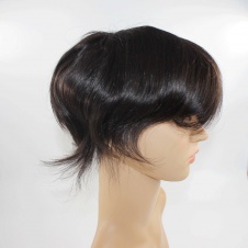 Men's toupee mono net base+ PU edge hair length 6inch