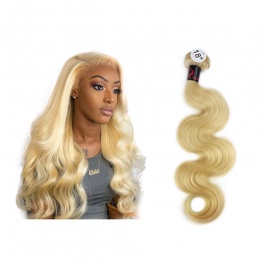high quality 613 blonde body wave humanhair extensions single bundle-RBW6131
