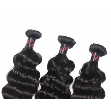 Hot Selling Virgin Grade Natural Wave Virgin hair Wavy Human Hair 3 Bundles 300g