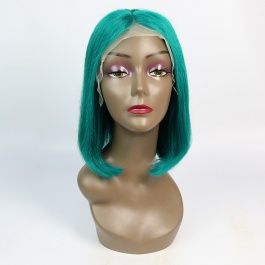 short bob wigs shoulder length womens short wig straight cosplay bob wig for girl costume wigs Teal color