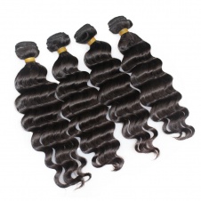 Elesis Virgin Hair Raw hair Brazilian loose wave more wavy 4bundle with 4x4closure swiss lace tangle free hair