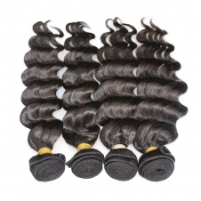 100% cuticle aligned donor hair steam processed loose wave Peruvian Raw hair Bundle Deals 4pcs with 4x4 Lace Closure