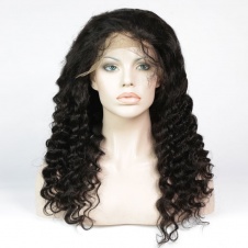 360 lace frontal human-hair wig brazilian loose wave wig for black women glueless 180% density lace front wig