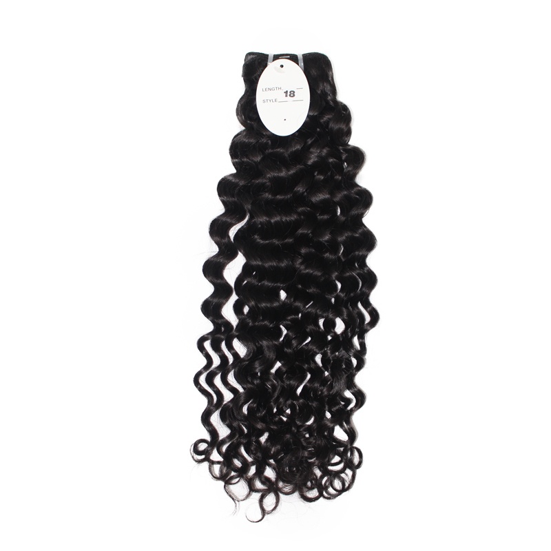 Elesis hair extensions 100% remy human hair water wave Italy Curly weaving 1B color 1bundle