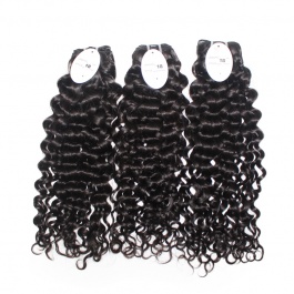 Elesis hair extensions 100% remy human hair water wave Italy Curly weaving 1B color 3bundles-VIC03
