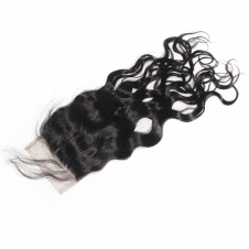 4x4 Lace Natural Wave Remy Hair Swiss Lace Closure Free part
