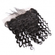 13x4 Remy Hair Deep Wave Lace Frontal Closure Free part