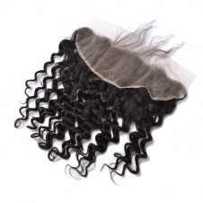 13x4 Remy Hair Deep Wave Lace Frontal Closure Free part