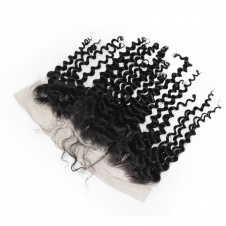 13x4 Remy Hair Italy Curly Lace Frontal Closure Free part