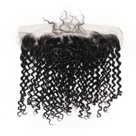 13x4 Remy Hair Jerry Curly Lace Frontal Closure Free part