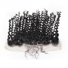 13x4 Remy Hair Jerry Curly Lace Frontal Closure Free part