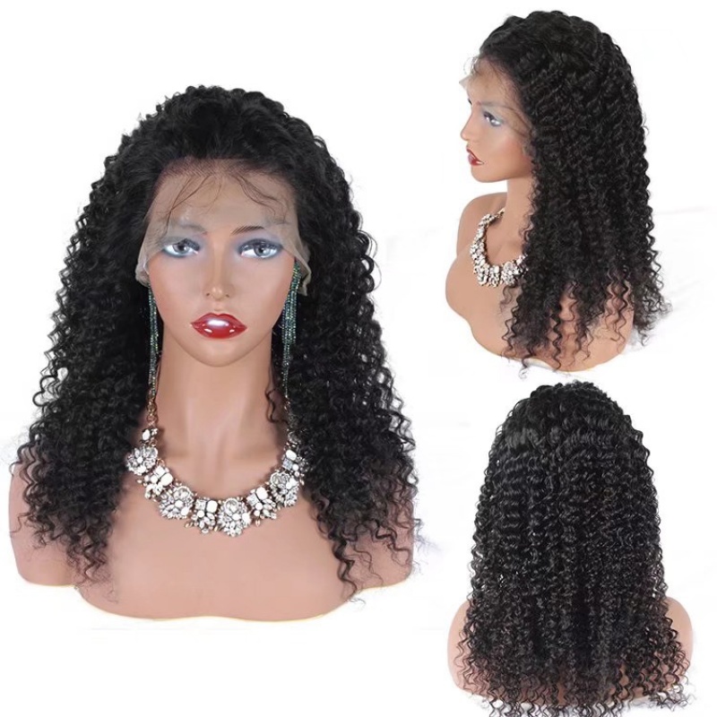 Elesis Hair Brazilian Virgin Human Hair Wigs 150% Density Deep Curly Full Lace Human Hair Wigs For Black Women