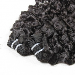 Elesis hair extensions 100% remy human hair water wave Italy Curly weaving 1B color 1bundle