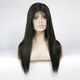 Elesis  virgin hair 360 full lace wigs natural straight brazilian remy human hair wig 130% density with baby hair
