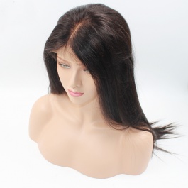 Elesis hair 150% Density Straight Full Lace Virgin Human Hair Wigs With Baby Hair For Black Women