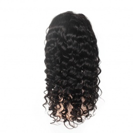 Brazilian Human Hair Wet Wavy loose Wave Wig With Bangs Human Hair 13X6 Lace Frontal Wigs With Baby Hair