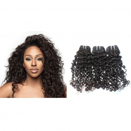 Elesis Virgin Hair Curly Human Hair Extensions Italy Curly 100g/pc 3 Bundles Full Weave Unprocessed Natural Color Top Gr