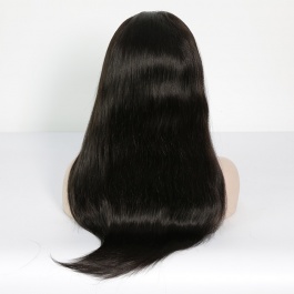 Remy Human Hair Full Lace Wig  130% Density Brazilian Straight Hair Pre Plucked With Baby Hair  