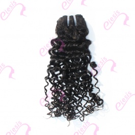 Elesis Virgin Hair Top Grade Single bundle Virgin Curly Hair Wave  Sexy Italy  Curly Human Hair Natural Black
