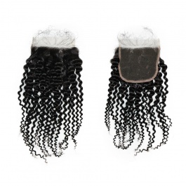 100% Top Grade Unprocessed Human hair 5X5 Closure Kinky Curly Swiss Lace/Transparent Lace/HD Lace Free Part 