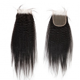  5X5 Closure Kinky Straight Swiss Lace/Transparent Lace/HD Lace top quality  100% Human Hair Closure